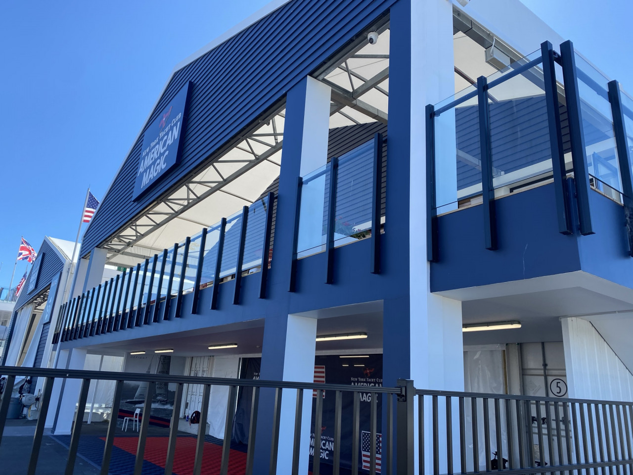 Edge balustrade at Americas Cup team base